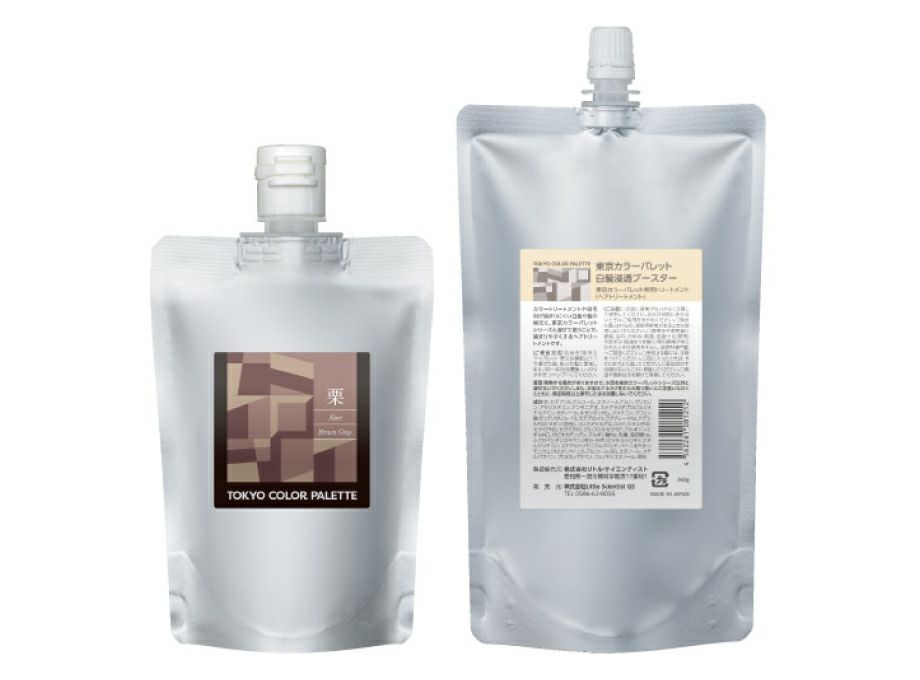 【白髪ぼかしセット】東京カラーパレット 【栗（くり）】＆【白髪浸透ブースター】セット
